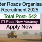 Border Roads Organisation 2025 भर्ती हेतु 542 खाली पद