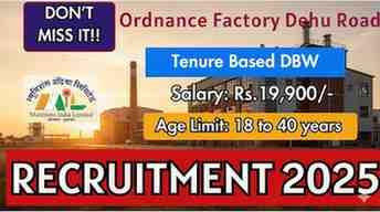 Ordnance Factory Dehu Road Recruitment 2025